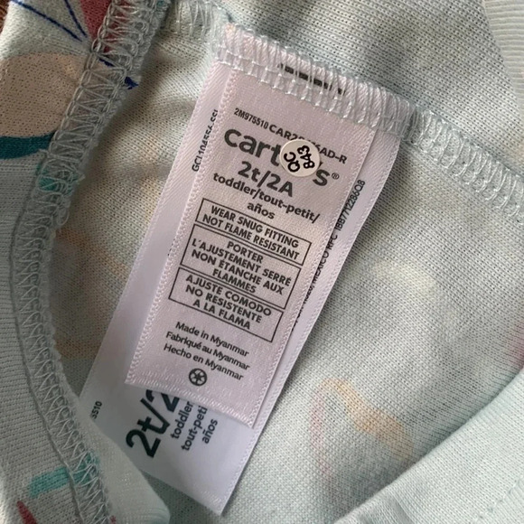 Carter’s 4-Piece Pajamas Set Toddler 2T New - Picture 5 of 7